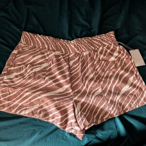 a new day Tan and White Zebra Print Shorts